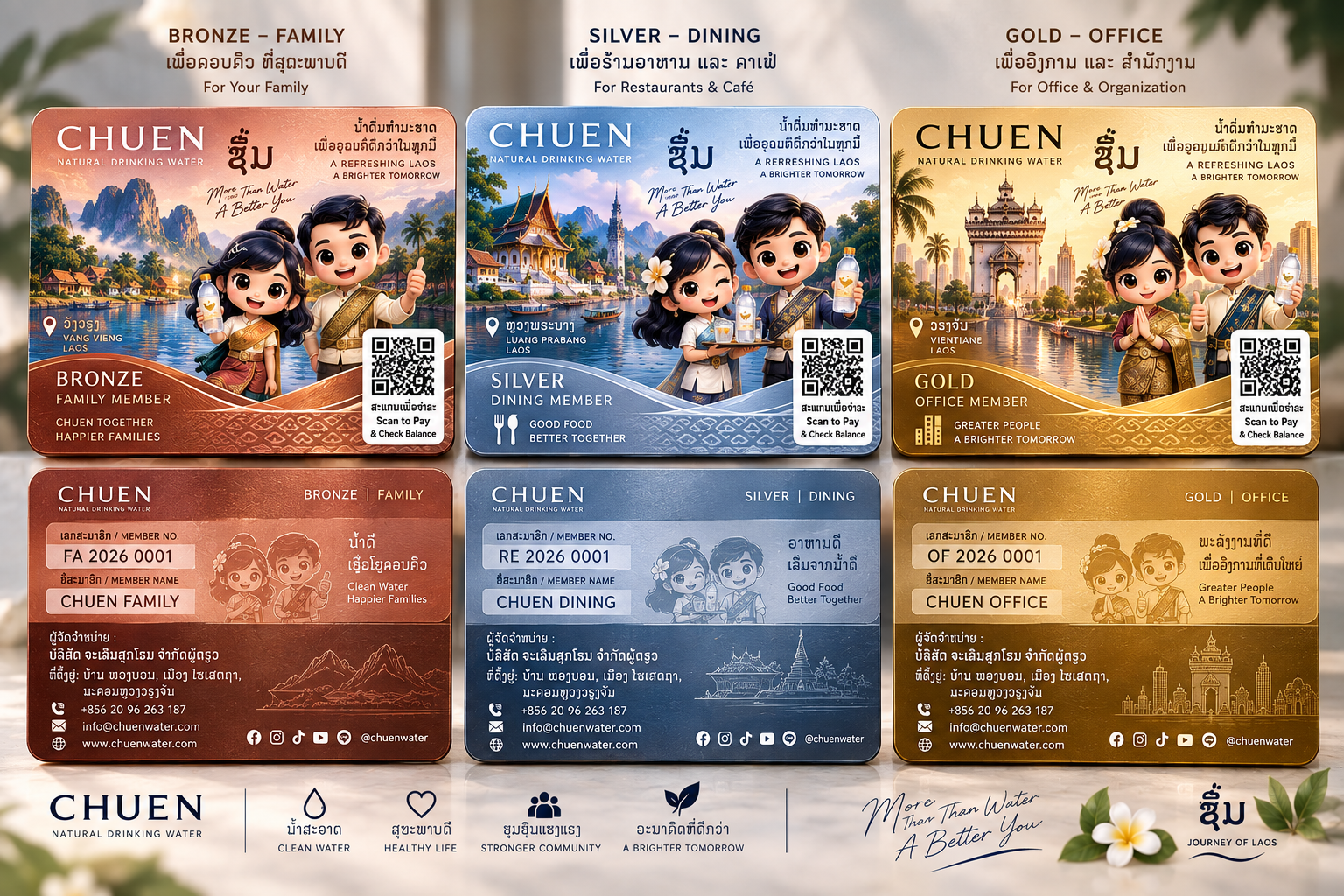 Bronze · Family — front and back card design example